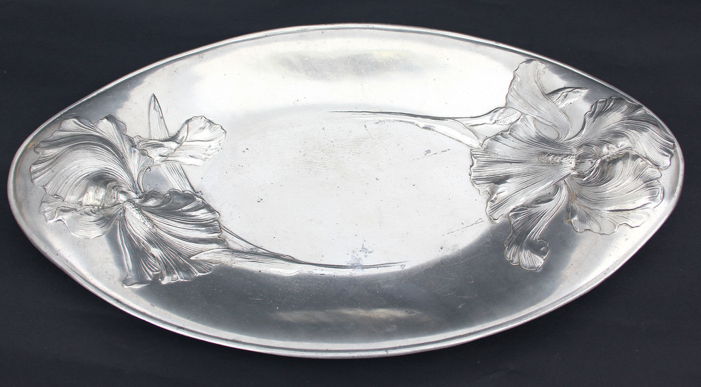 Art Nouveau silver tin utensil