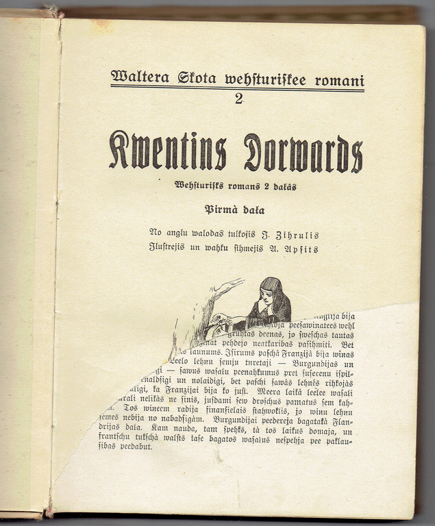 Waltera Skota Wehsturiskee romani, Kwentins Dorwards