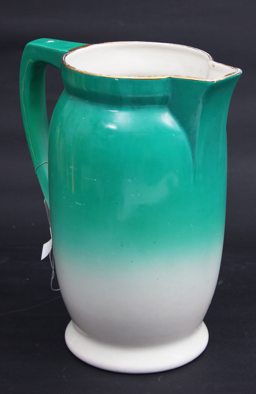 Faience set - water bowl with a pitcher