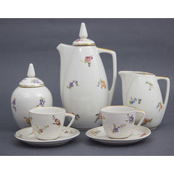Porcelain tea / coffee set for two persons 