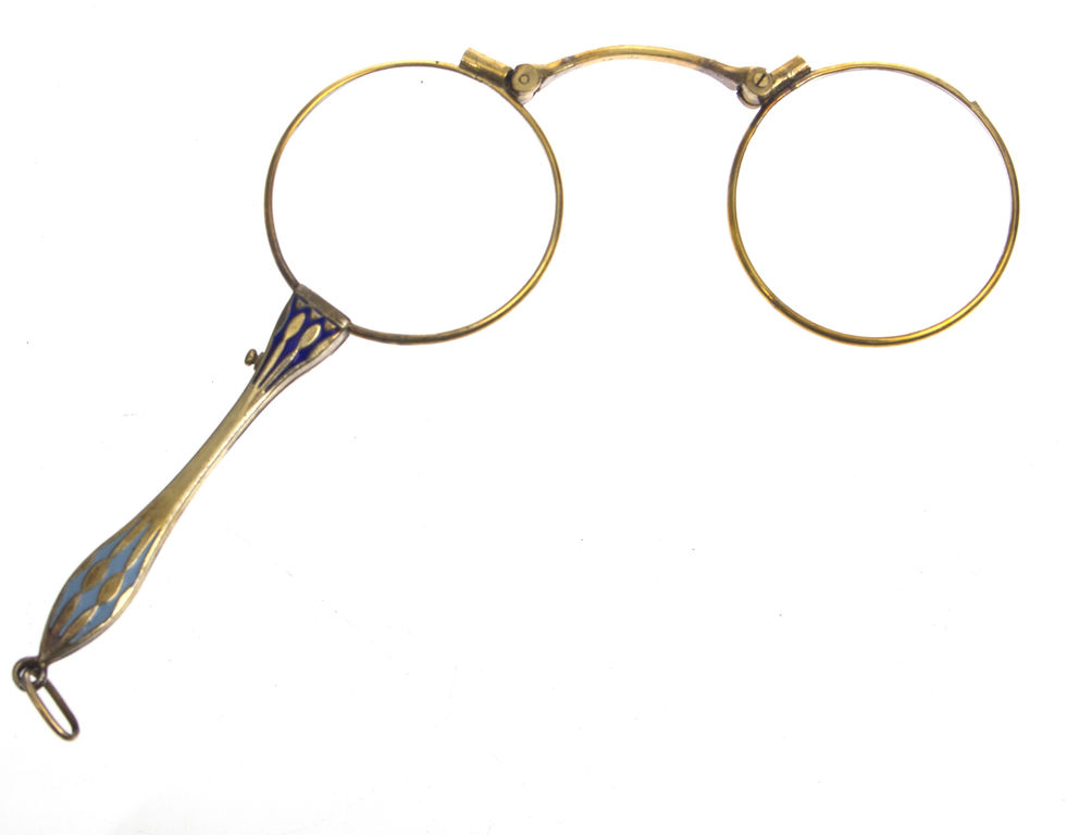 Brass monocle with enamel
