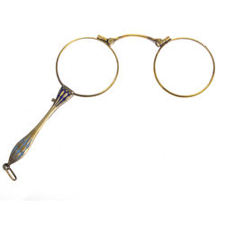 Brass monocle with enamel
