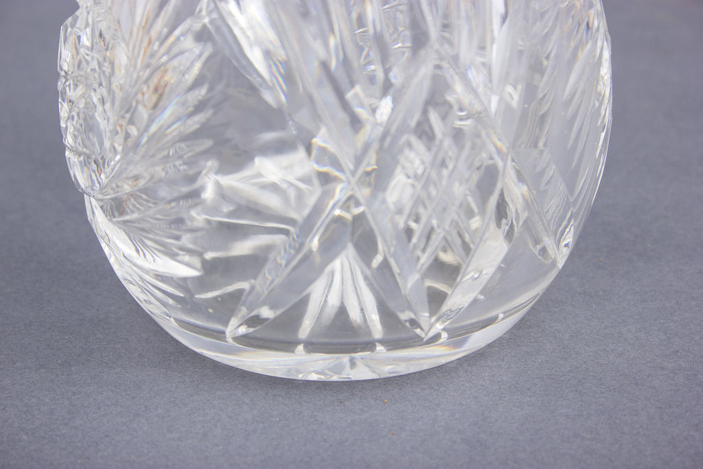 Crystal decanter with guilded silver finish