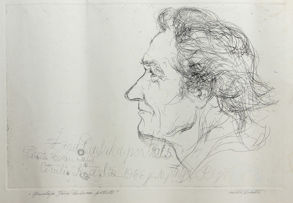 Portrait of painter Janis Pauluks