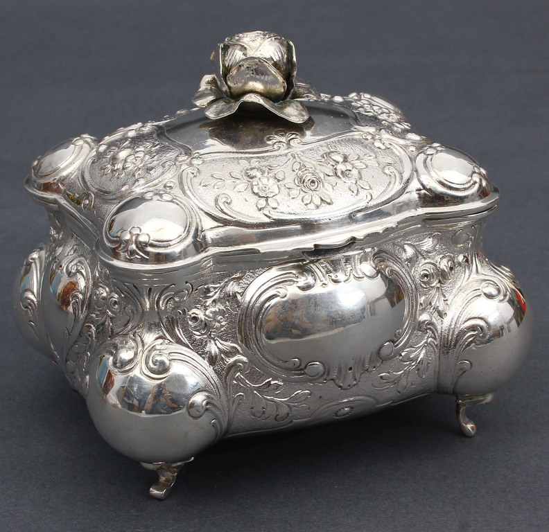 Baroque style silver chest