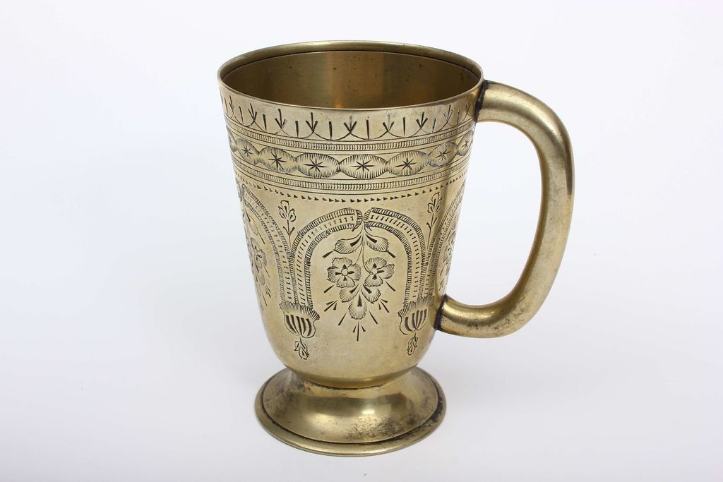 Silver-plated metal cup