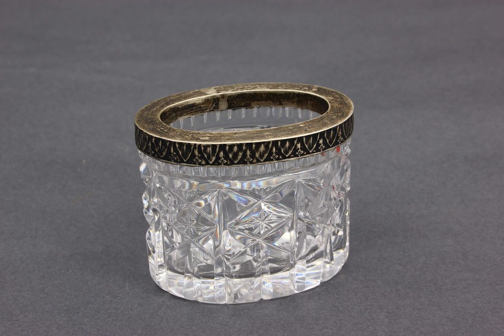 Crystal Napkin Holder with silver finish