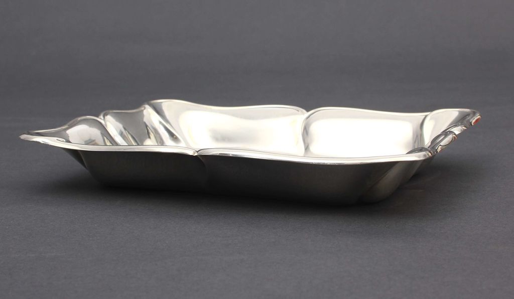 Silver serving utensil in baroque style