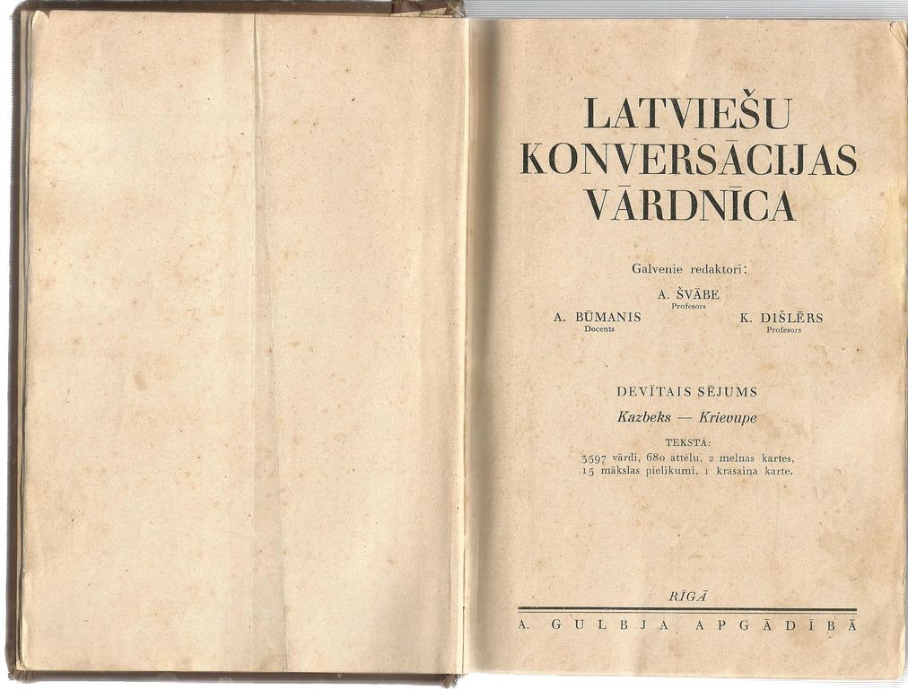 Latvian Conversion Dictionary IX