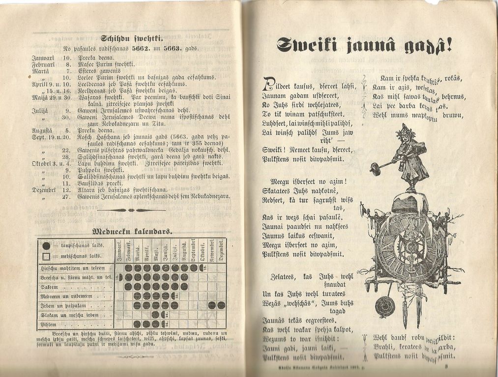 Ādolfa Alunāna Zobgala kalendārs (5 izdevumi)