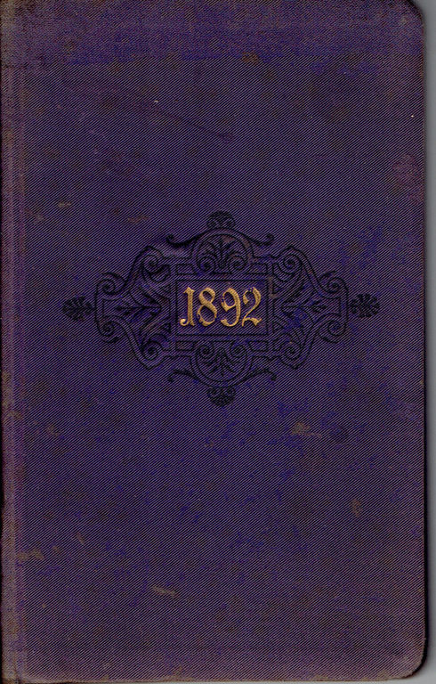 Notebook in german for 1892