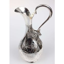 Art nouveau silver pitcher