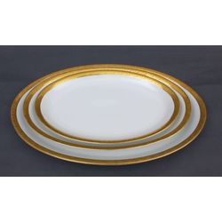 Porcelain utensil set - 2 plates, 1 utensil for snacks