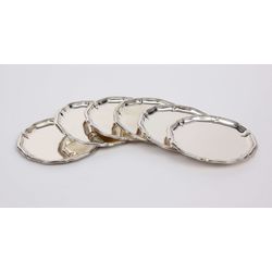 Серебряные тарелки в стиле барокко (6 шт.)
