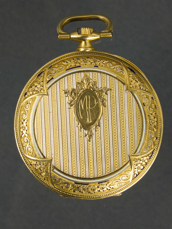 Золотые карманные часы в стиле модерн в оригинальной коробке