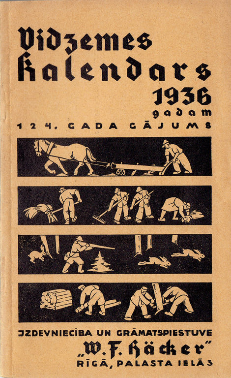 Vidzeme Calendar 1936