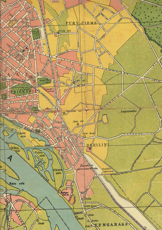 Riga plan with government institutions, the most prominent place and complete list of streets