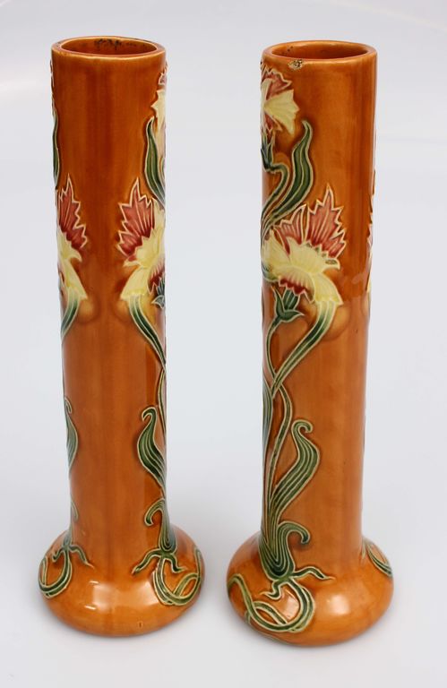 Two Art Nouveau style vases