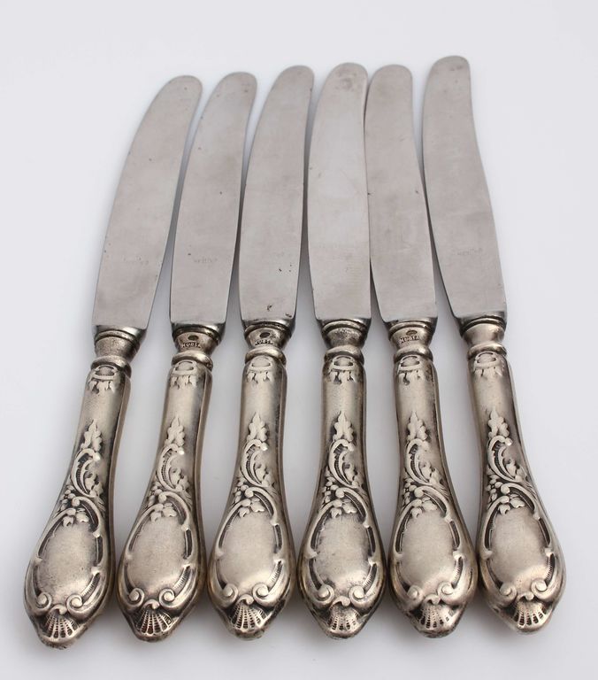 Silver knives 6 pcs