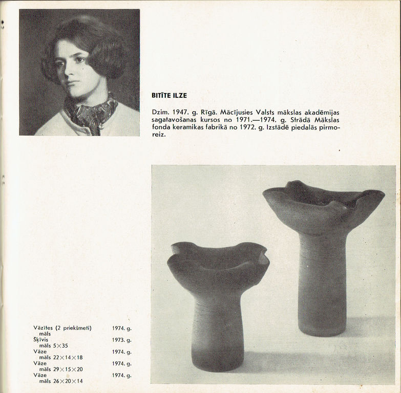 Mākslas keramikas fabrikas 15 gadu jubilejas izstādes katalogs