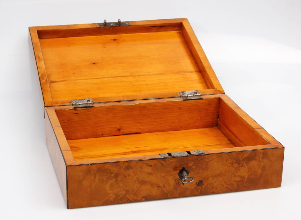 Wooden chest in style Biedermeier 
