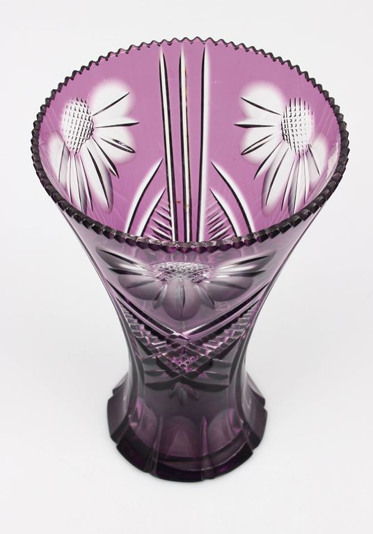 Цветная стеклянная ваза