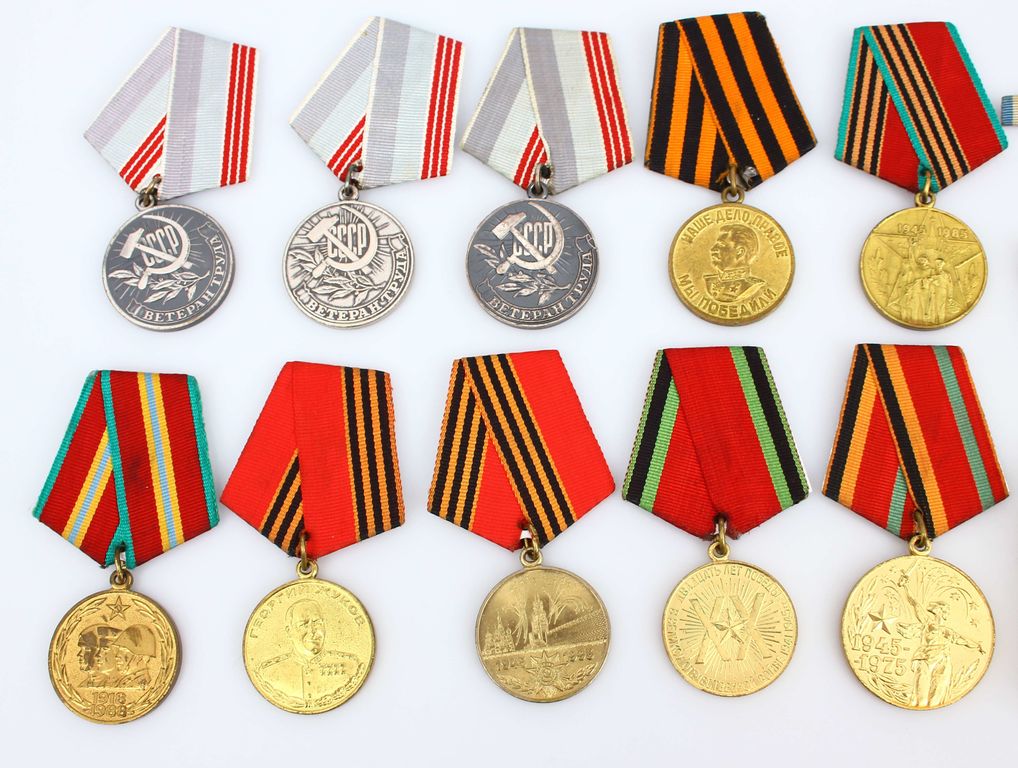 A collection of awards and badges