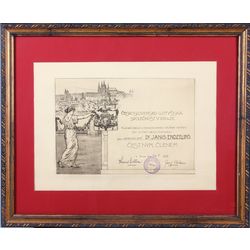 Diploma for Jānis Endzelīns