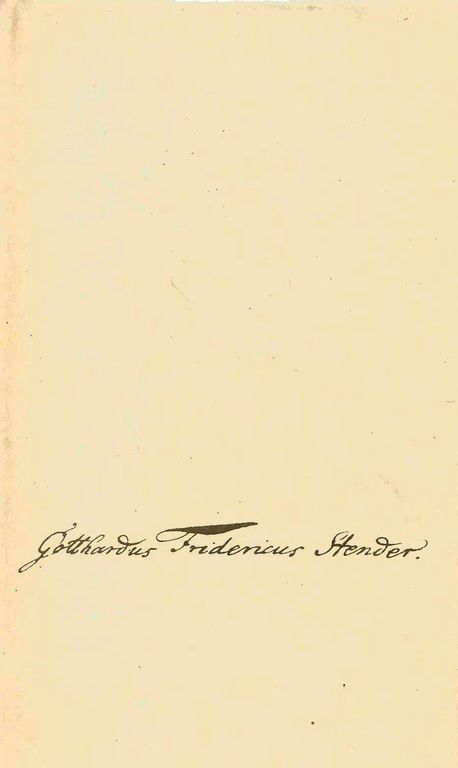 Gothard Friedrich Stenders, The Book of High Wisdom from the World and Nature