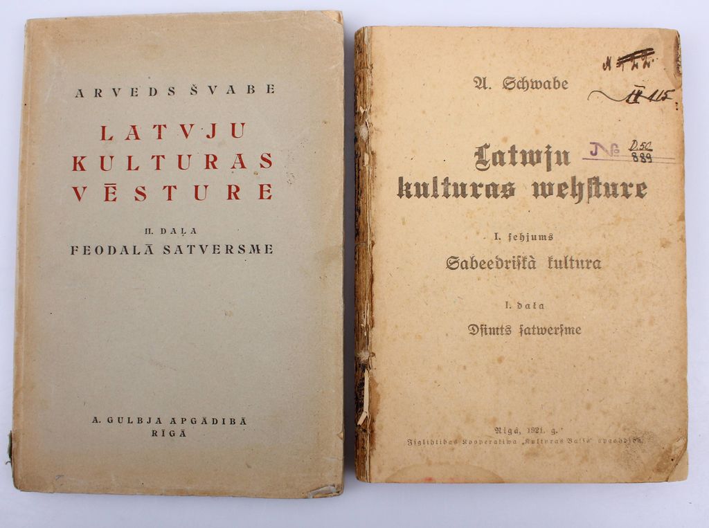 Latvju kultūras vēsture, Arveds Švabe(I, II)