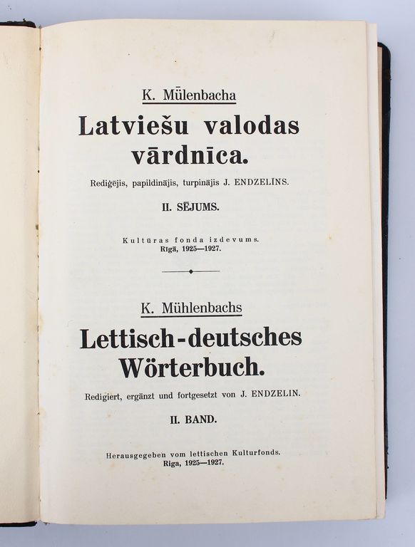 K. Mülenbacha(Kārļa Mīlenbaha) Latviešu valodas vārdnīca(Volume II)
