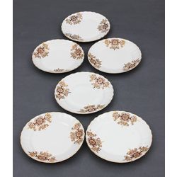 Porcelain saucers (6 pcs)