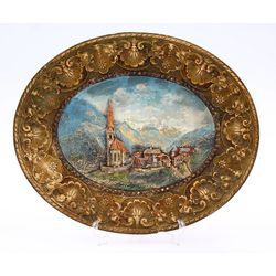 Decorative wall plate with city view