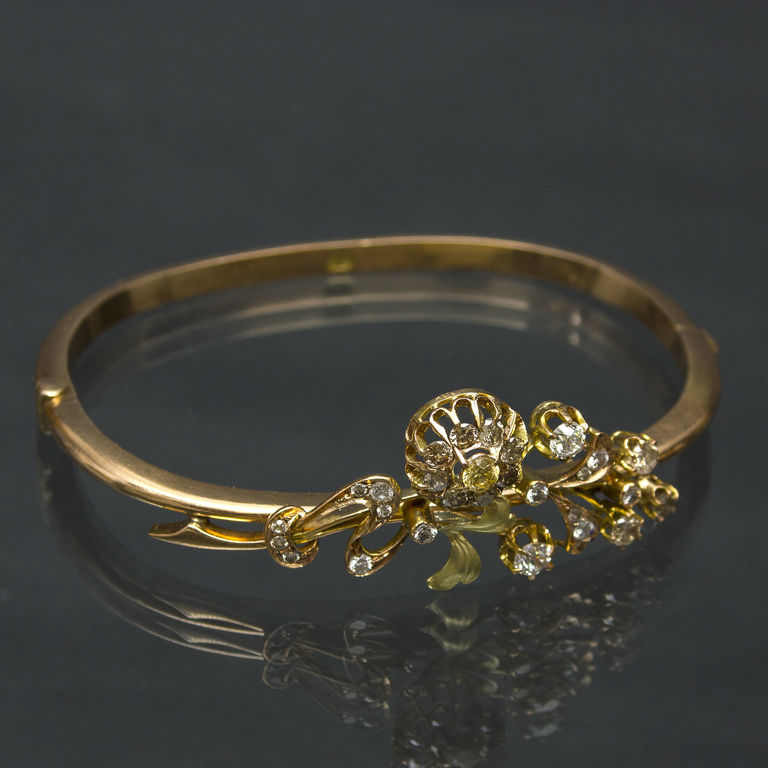 56th gold purity bracelet by A.Spurishkin with diamonds