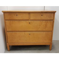Birchwood chest of drawers