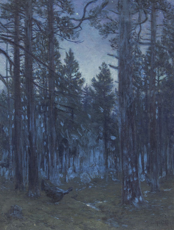 Landscape with woodgrouse