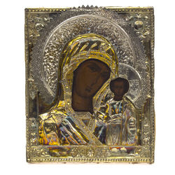 Wooden Icon with 84th silver purity finish