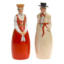 Jessen Riga Porcelain liqueur decanters (2 pcs.) 