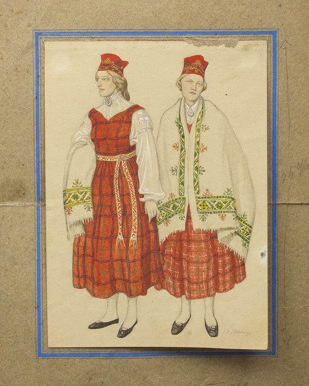 Girls in folk costumes