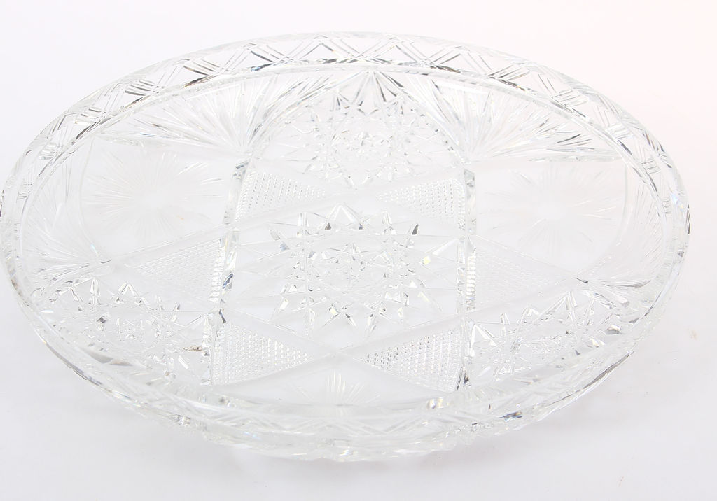 Crystal serving plate