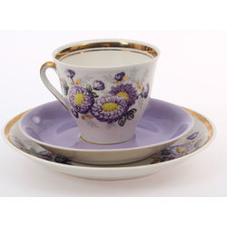 Porcelain cup with the saucer 