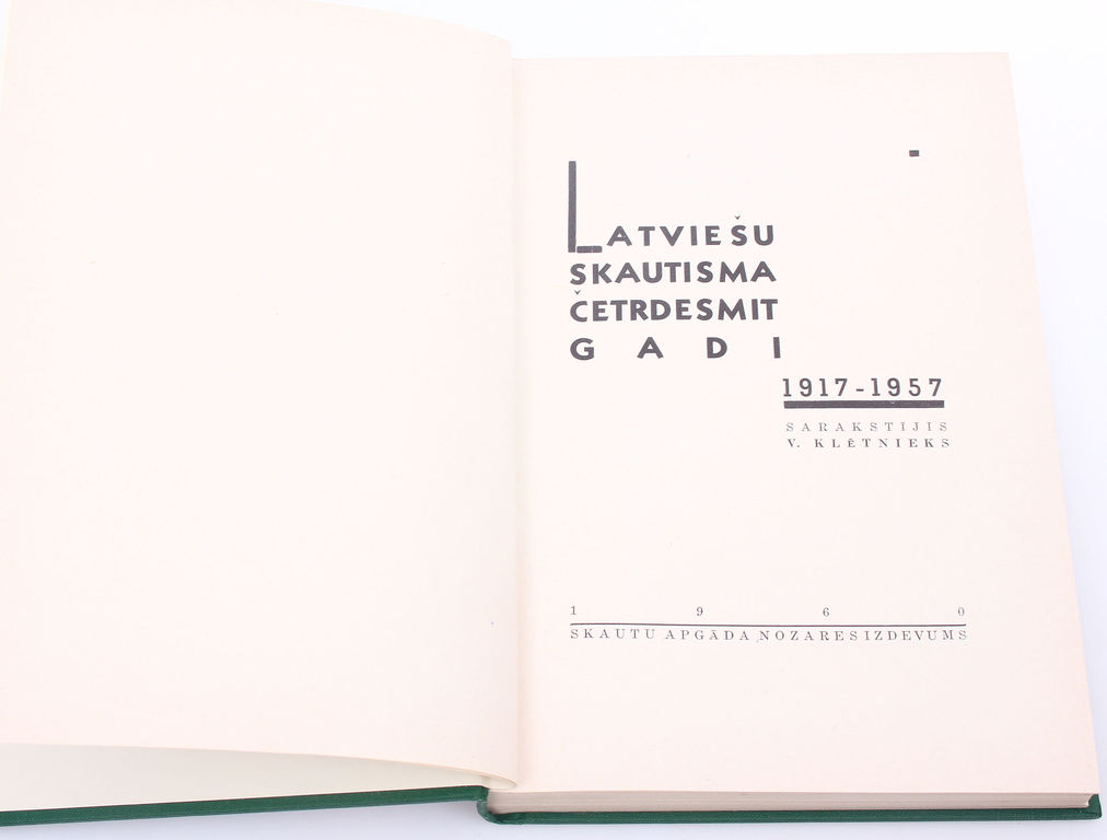 V.Klētnieks, Latviešu skautisma četrdesmit gadi(1917-1957)