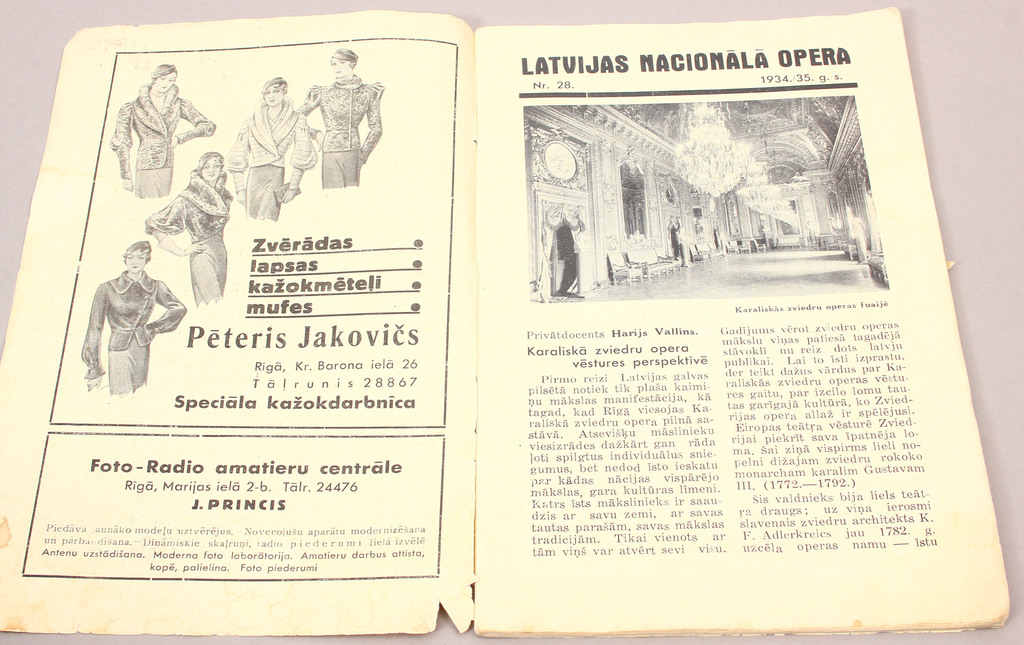 Latvian National Opera, No.28, 1934/35.