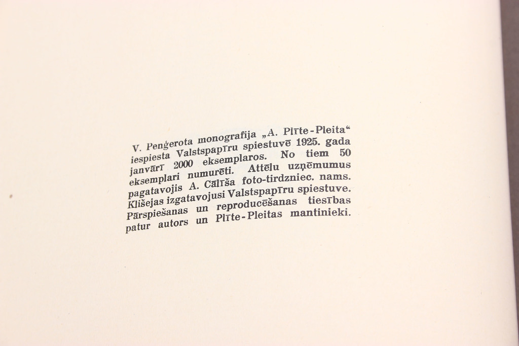 Monogrāfiju virkne „Latvju Māksla - Alfrēds Plīte-Pleita”