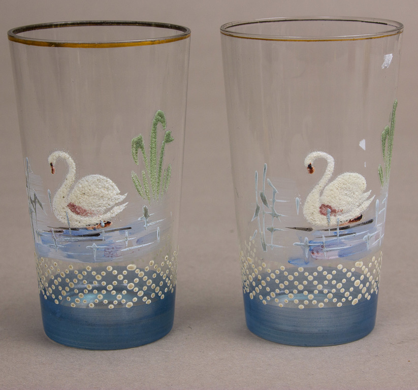 Стеклянные стаканы 2 шт. «Лебедь»