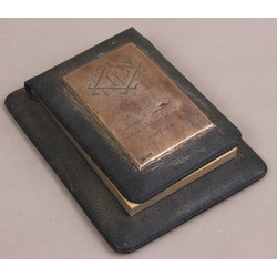 Note book with silver finish