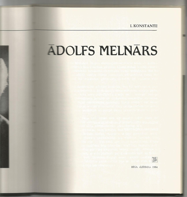 Ilze Konstante, Adolf Melnar (Life and Work)