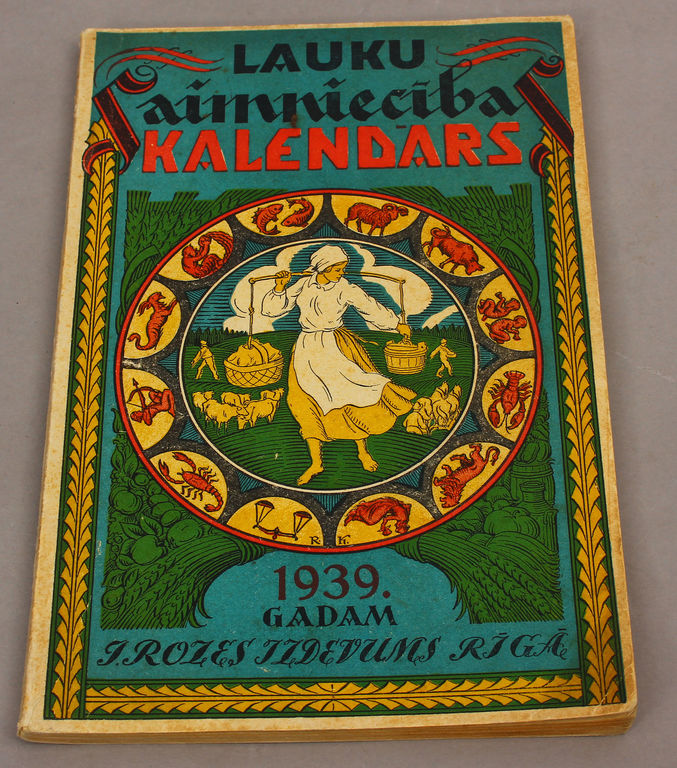 Lauku amatniecība - kalendārs 1939
