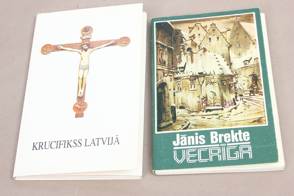 2 postcards albums - Jānis Brekte(Vecrīga), Krucifikss Latvijā