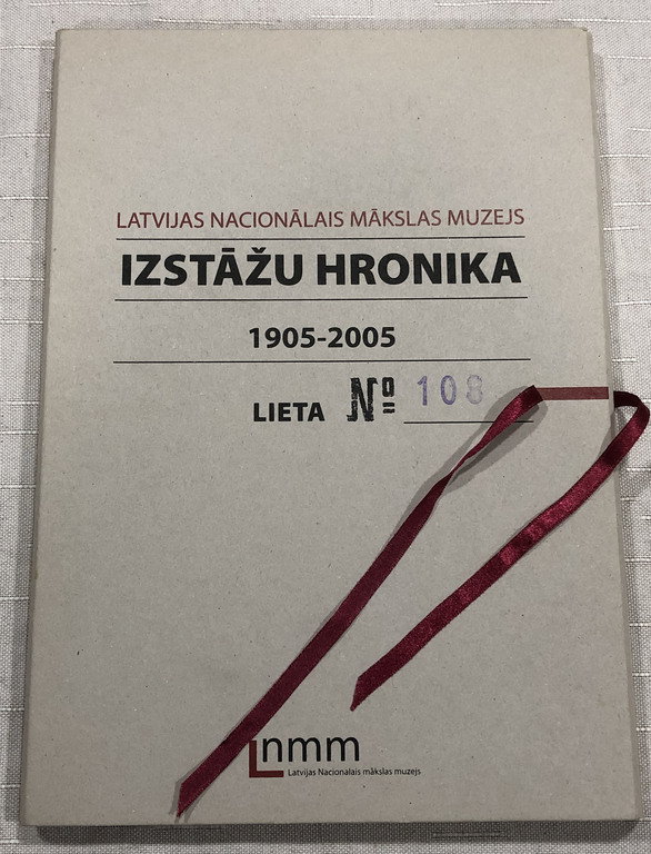 Latvijas Nacionālās Mākslas muzejs. Izstāžu hronika. 1905-2005